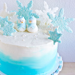 Winter Snowflake Cake
