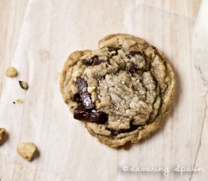 nutty sea salt chocolate chip cookies