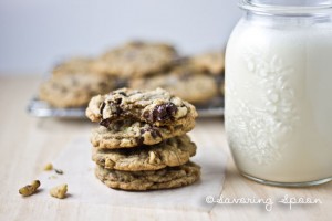 nutty sea salt chocolate chip cookies