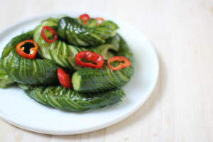 cucumber swirl salad